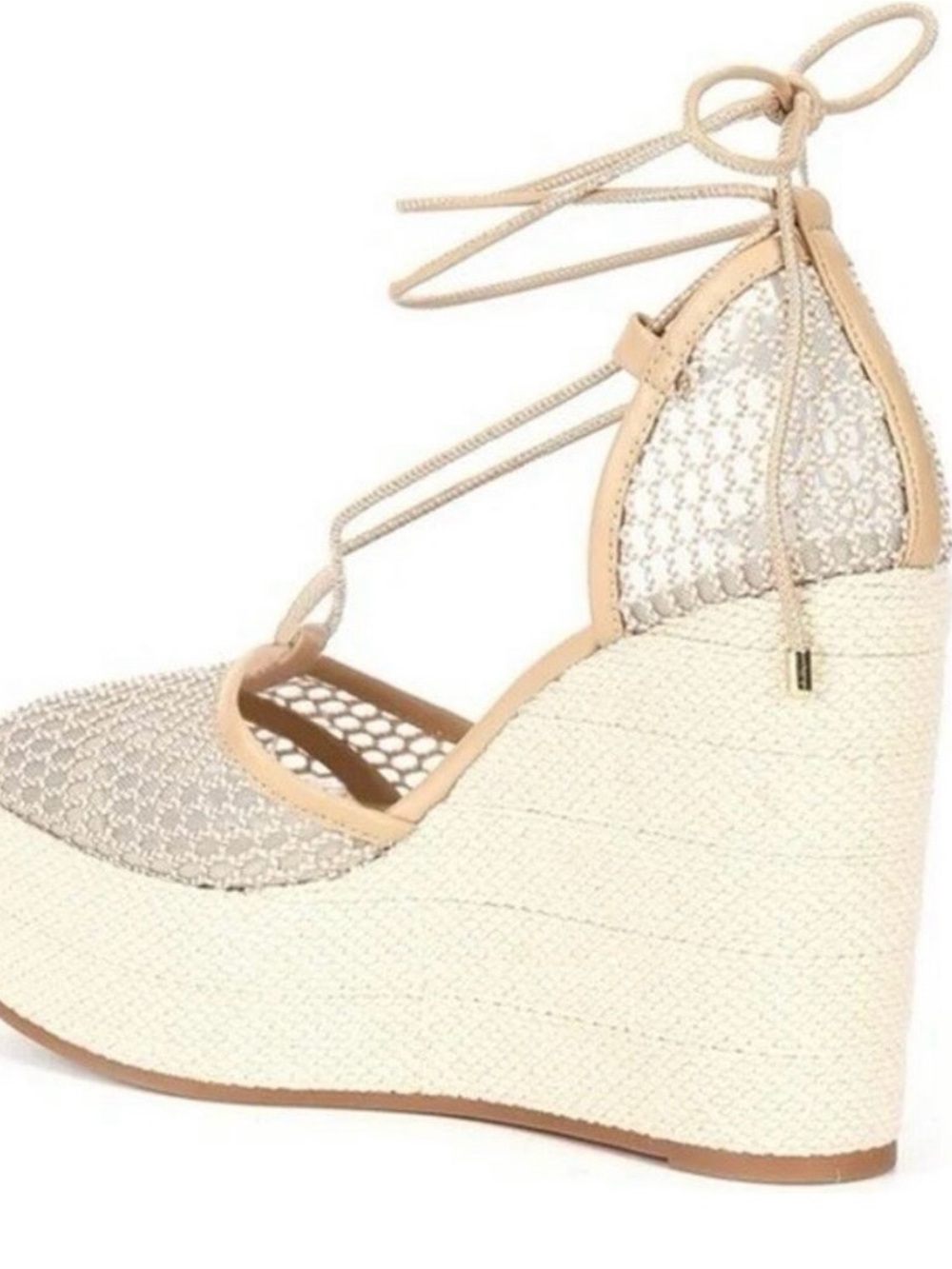 Gianni Bini Santoro Lace-Up Espadrille Wedge Heels